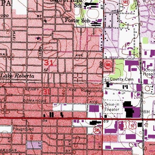 Topographic Map of Vista Bonita, FL