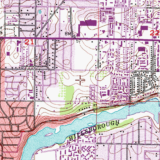 Topographic Map of Vista Ridge, FL