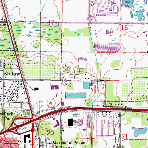 Topographic Map of Vitelli Acres, FL
