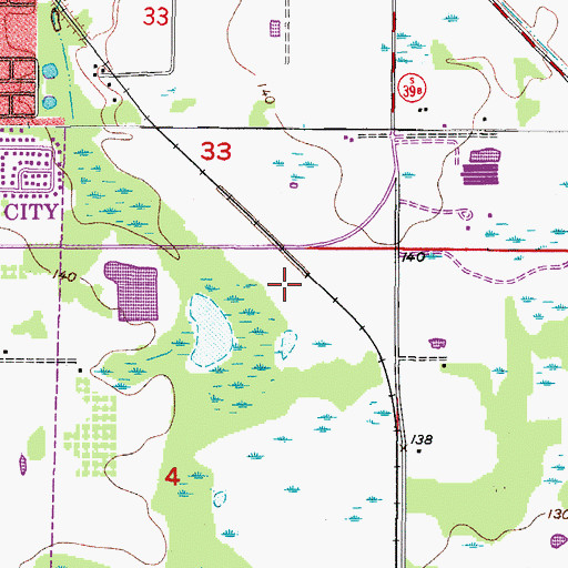 Topographic Map of Walden Woods, FL
