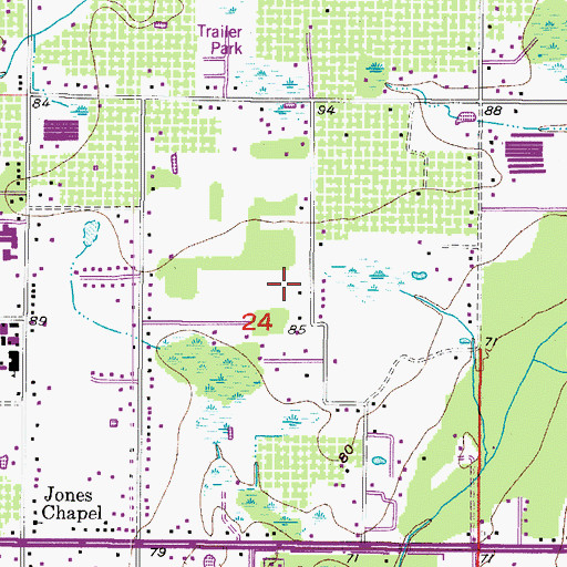 Topographic Map of Wallace Road Acres, FL