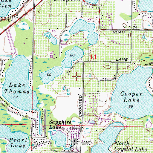 Topographic Map of Warrington Green, FL