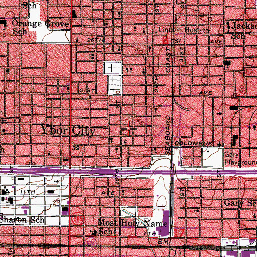 Topographic Map of Watch Hill, FL