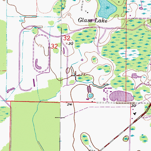 Topographic Map of Waterchase, FL