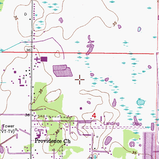 Topographic Map of Watermill at Providence Lakes, FL