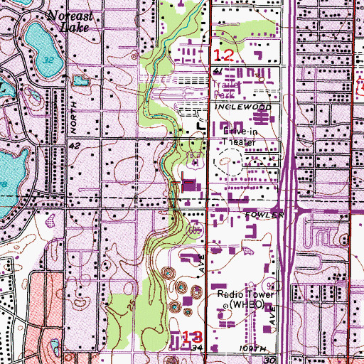 Topographic Map of Forest Hills Post Office, FL