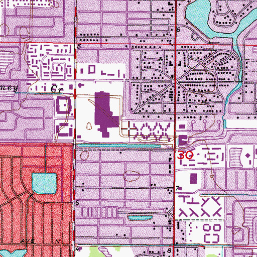 Topographic Map of Gateway Mall Post Office, FL