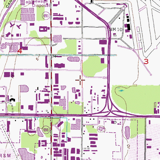 Topographic Map of High Point Post Office, FL