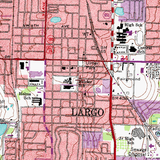 Topographic Map of Britt Halfway House, FL