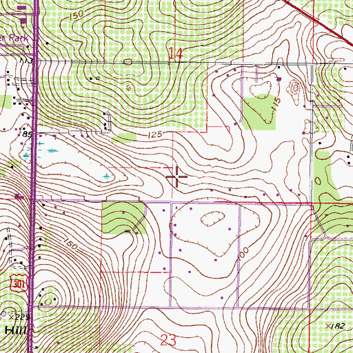 Topographic Map of Centennial Elementary School, FL
