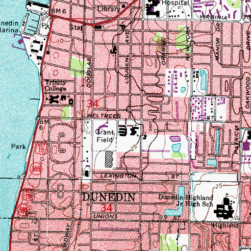 Topographic Map of Curtis Fundamental Elementary School, FL