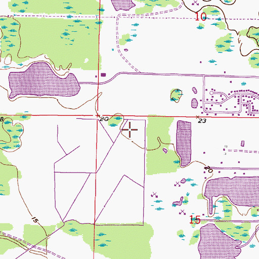 Topographic Map of Davidsen Middle School, FL