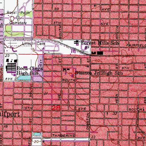 Topographic Map of Disston Gifted Center, FL