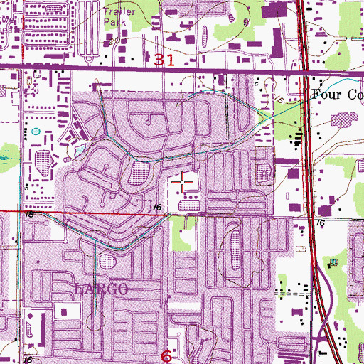 Topographic Map of Frontier Elementary School, FL