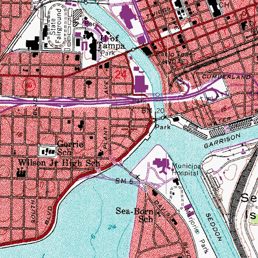 Topographic Map of Haven Poe Runaway Shelter School, FL
