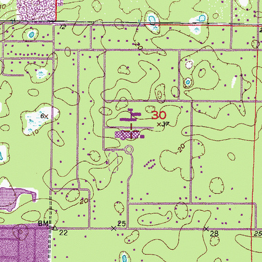 Topographic Map of Hudson High Adult Education Center, FL