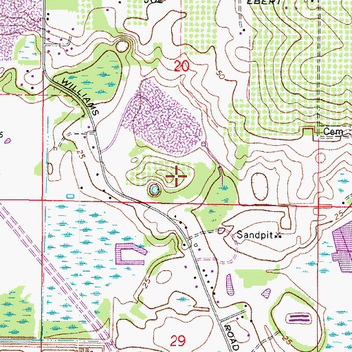 Topographic Map of Jennings Middle School, FL