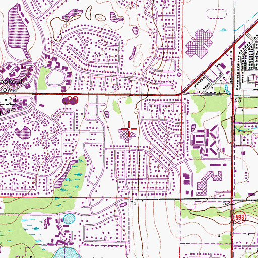 Topographic Map of Leila G Davis Elementary School, FL
