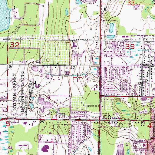Topographic Map of McMullen - Booth Elementary School, FL