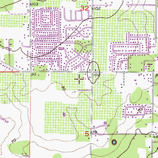 Topographic Map of Mulrennan Middle School, FL