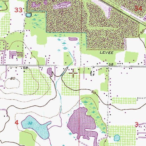Topographic Map of Nelson Elementary School, FL