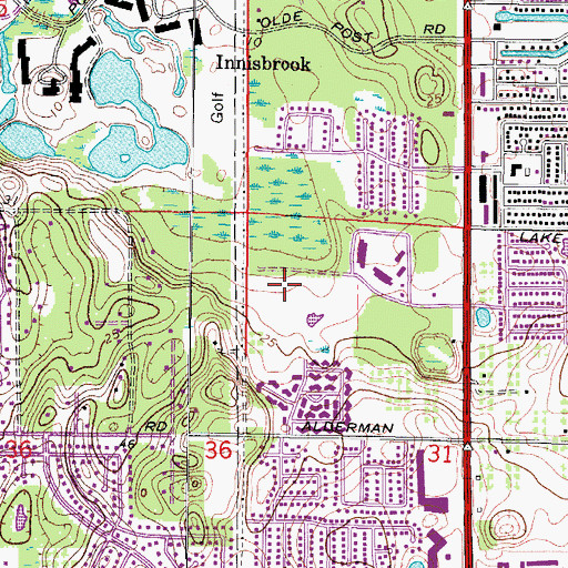 Topographic Map of Sutherland Elementary School, FL