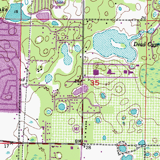 Topographic Map of Richard Milburn Academy, FL