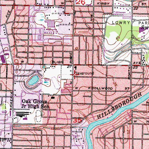 Topographic Map of Richardson Academy, FL