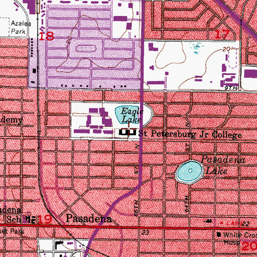 Topographic Map of Saint Petersburg Collegiate School, FL