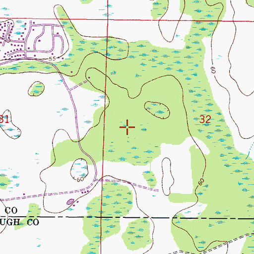Topographic Map of Sand Pine Elementary School, FL