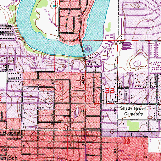 Topographic Map of Sheehy Elementary School, FL