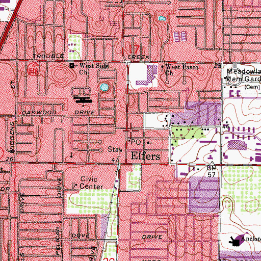 Topographic Map of The Language Academy, FL