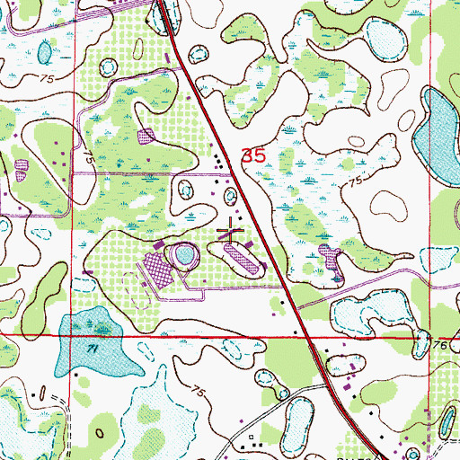 Topographic Map of Thomas E Weightman Middle School, FL