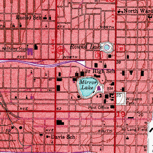Topographic Map of Tomlinson Adult Learning Center, FL