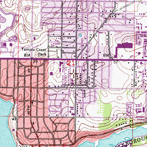 Topographic Map of Village of Excellence Academy, FL