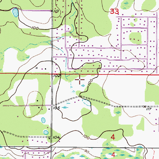 Topographic Map of Wesley Chapel Elementary School, FL