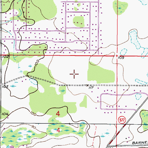 Topographic Map of Wesley Chapel High School, FL