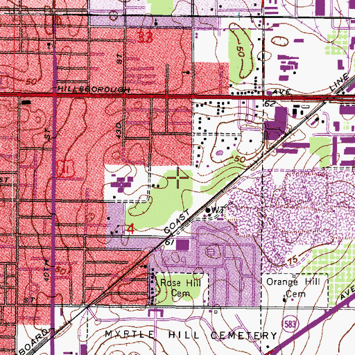 Topographic Map of Williams Middle Magnet School, FL