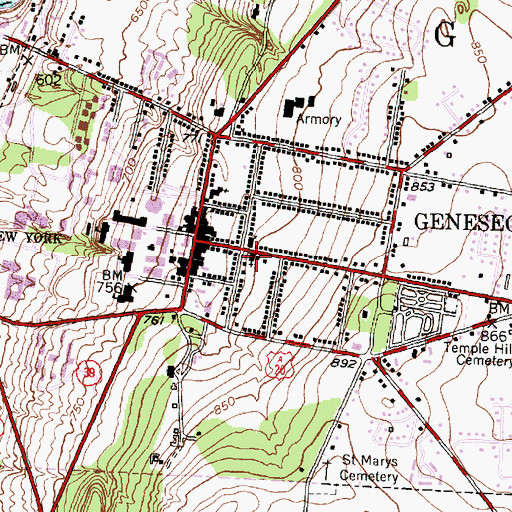 Topographic Map of First Methodist Episcopal Church (historical), NY