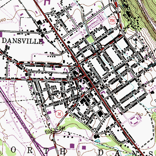 Topographic Map of Union Hose Company Number 1, NY