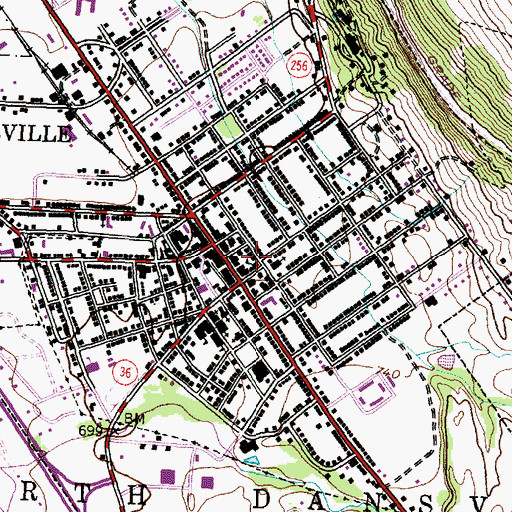 Topographic Map of Holy Family School, NY