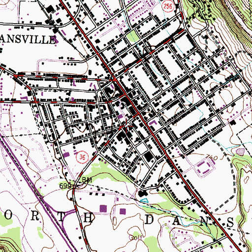 Topographic Map of Saint Peter's Episcopal Church, NY