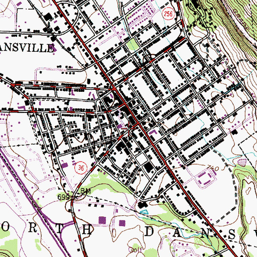 Topographic Map of Saint Patrick's Parochial School (historical), NY