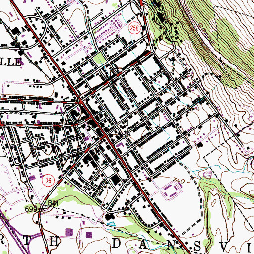 Topographic Map of Saint Mary's Roman Catholic Church, NY