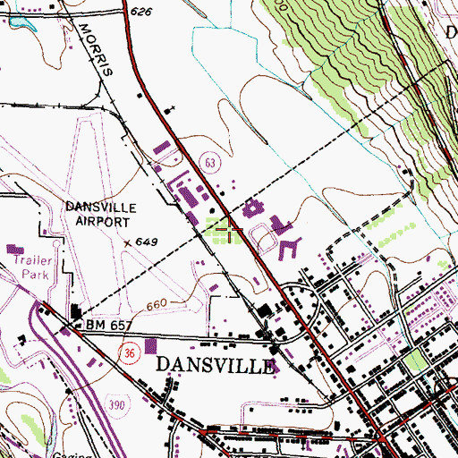Topographic Map of Kingdom Hall of Jehovah's Witnesses, NY