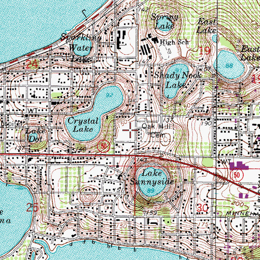 Topographic Map of Clarence Bishop Memorial Field, FL