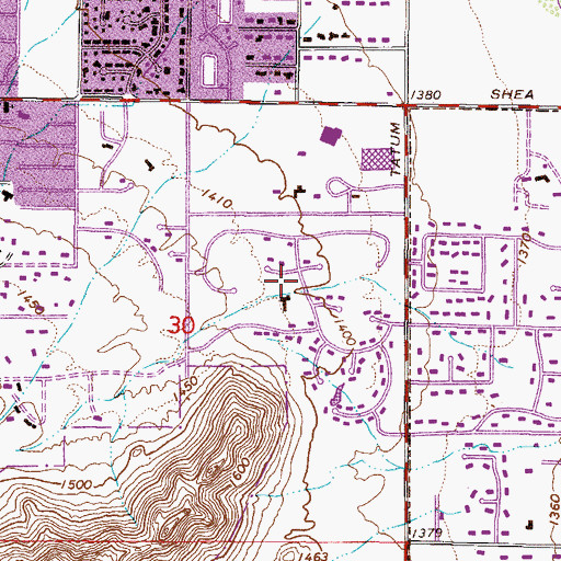 Topographic Map of Firebrand Ranch, AZ