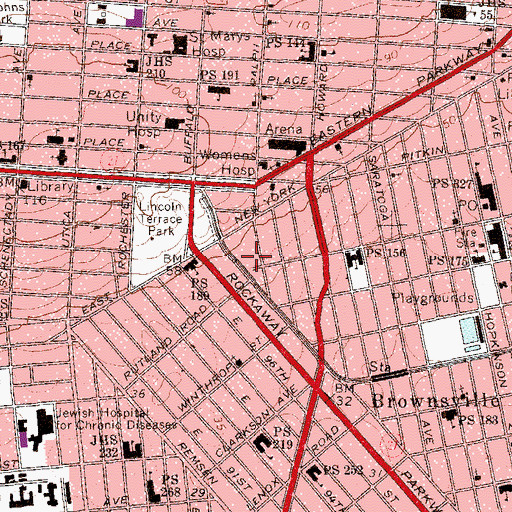 Topographic Map of Triumphant Church of God, NY