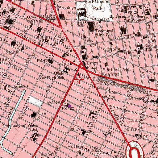 Topographic Map of Iglesia Universal Del Reino De Dios, NY