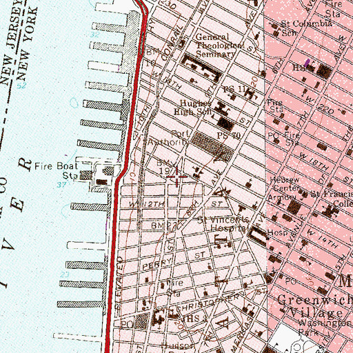 Topographic Map of Gansevoort Plaza, NY